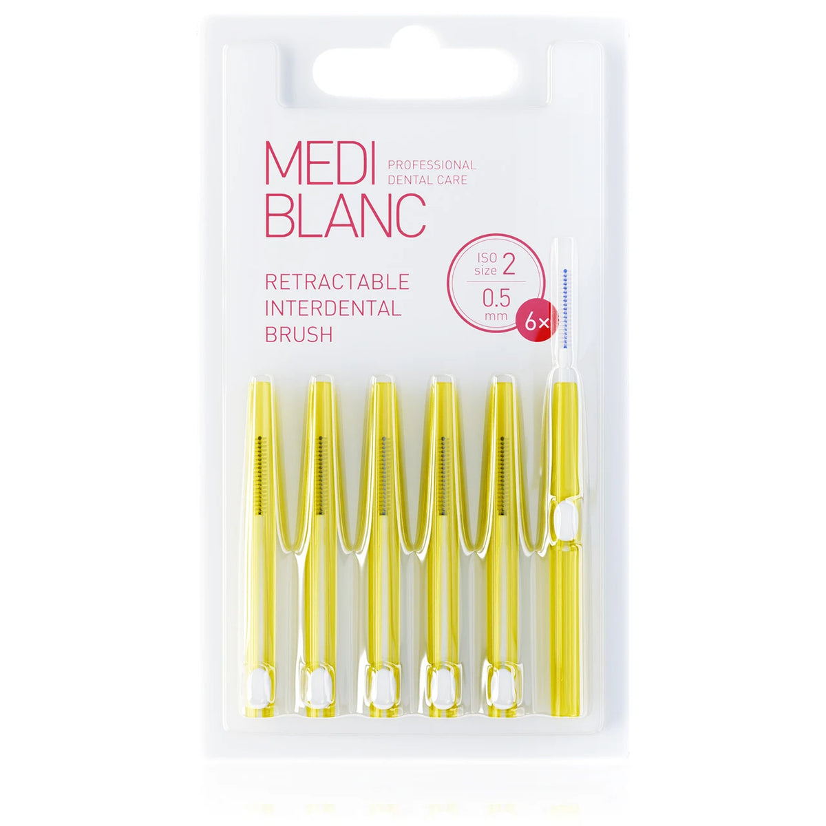 MEDIBLANC Retractable Interdental Brush 0.5mm interdental brushes in pack