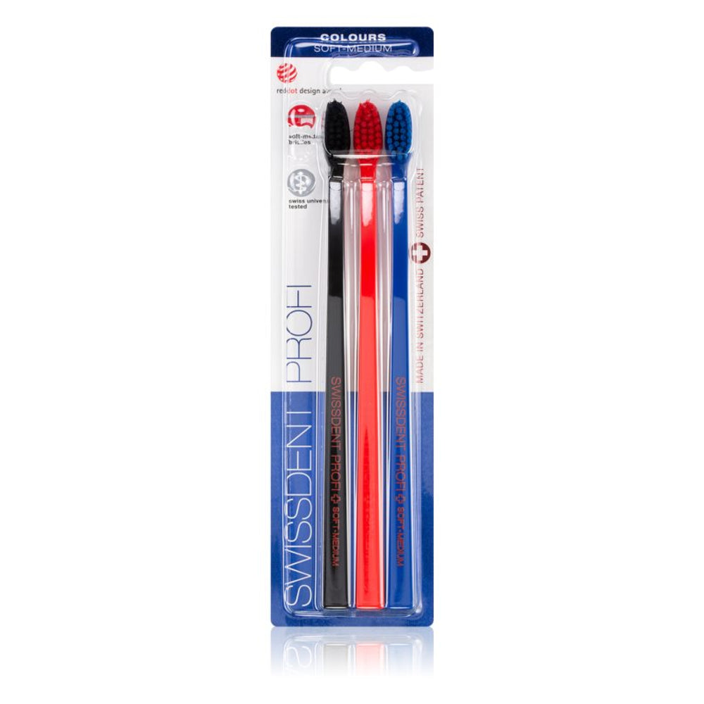 Swissdent Profi Colours Black/Red/Blue ProfiColours